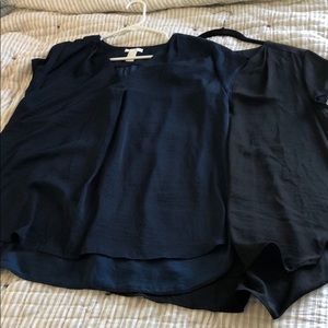 2 shirt lot H&M black and blue top size 14